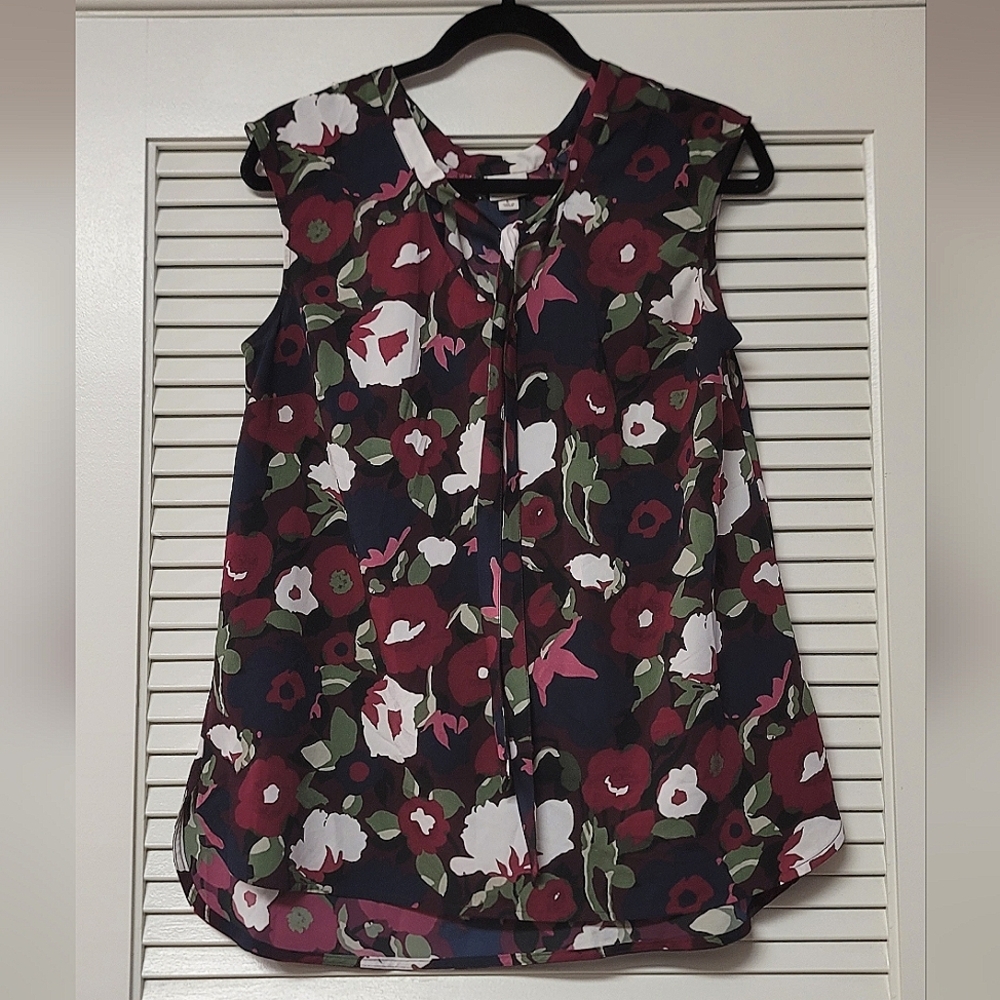 Merona - Floral Lightweight Sleeveless Top With Neck Tie